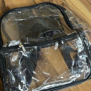 Clear Backpack with Black Trim